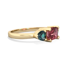 Pink Tourmaline Three Stone 14K Yellow Gold ring R5235