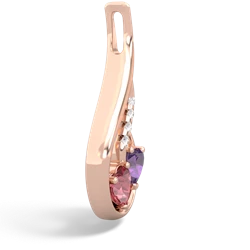 Pink Tourmaline Keepsake Curves 14K Rose Gold pendant P5450