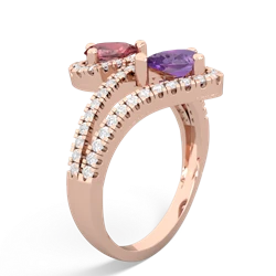 Pink Tourmaline Diamond Dazzler 14K Rose Gold ring R3000