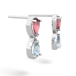 Pink Tourmaline Infinity 14K White Gold earrings E5050