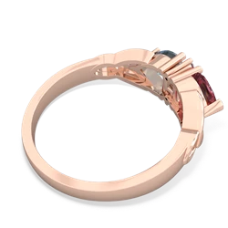 Pink Tourmaline Celtic Knot Double Heart 14K Rose Gold ring R5040