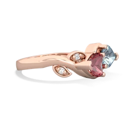 Pink Tourmaline Floral Elegance 14K Rose Gold ring R5790