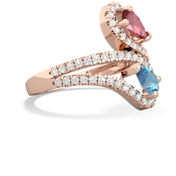 Pink Tourmaline Diamond Dazzler 14K Rose Gold ring R3000