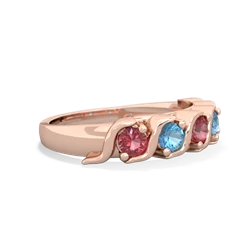 Pink Tourmaline Anniversary Band 14K Rose Gold ring R2089