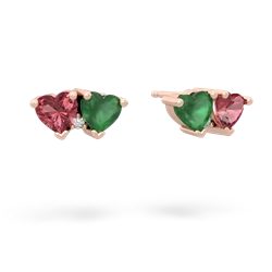 Pink Tourmaline Sweethearts 14K Rose Gold earrings E5260