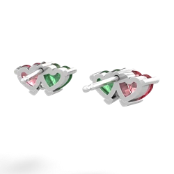 Pink Tourmaline Sweethearts 14K White Gold earrings E5260