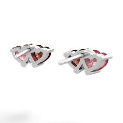 Pink Tourmaline Sweethearts 14K White Gold earrings E5260