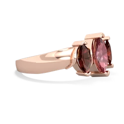 Pink Tourmaline Three Peeks 14K Rose Gold ring R2433