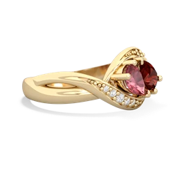 Pink Tourmaline Summer Winds 14K Yellow Gold ring R5342