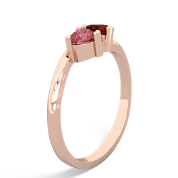 Pink Tourmaline Sweethearts 14K Rose Gold ring R5260