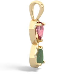 Pink Tourmaline Infinity 14K Yellow Gold pendant P5050