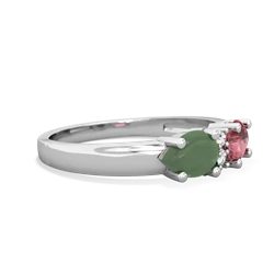 Pink Tourmaline Pear Bowtie 14K White Gold ring R0865