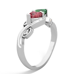 Pink Tourmaline Floral Elegance 14K White Gold ring R5790