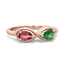 Pink Tourmaline Infinity 14K Rose Gold ring R5050