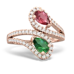 Pink Tourmaline Diamond Dazzler 14K Rose Gold ring R3000