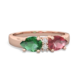 Pink Tourmaline Pear Bowtie 14K Rose Gold ring R0865