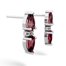 Pink Tourmaline Bowtie Drop 14K White Gold earrings E0865