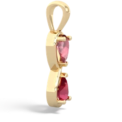 Pink Tourmaline Infinity 14K Yellow Gold pendant P5050