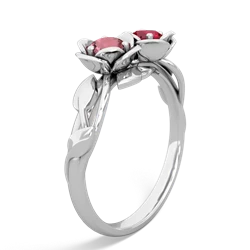 Pink Tourmaline Rose Garden 14K White Gold ring R5510