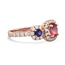 Pink Tourmaline Regal Halo 14K Rose Gold ring R5350