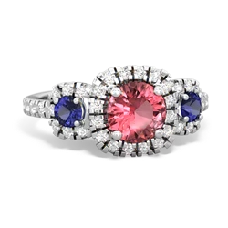 Pink Tourmaline Regal Halo 14K White Gold ring R5350