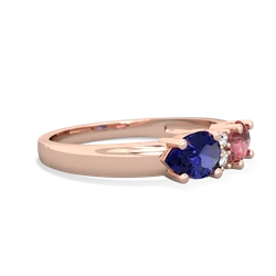 Pink Tourmaline Pear Bowtie 14K Rose Gold ring R0865