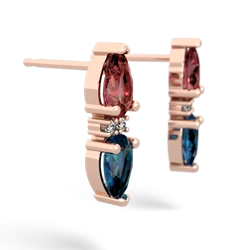 Pink Tourmaline Bowtie Drop 14K Rose Gold earrings E0865