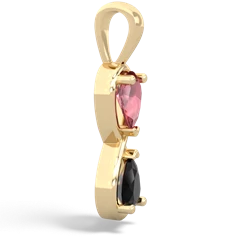 Pink Tourmaline Infinity 14K Yellow Gold pendant P5050