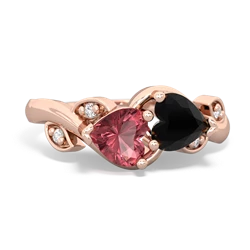 Pink Tourmaline Floral Elegance 14K Rose Gold ring R5790