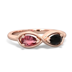 Pink Tourmaline Infinity 14K Rose Gold ring R5050