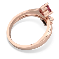 Pink Tourmaline Heart To Heart 14K Rose Gold ring R2064