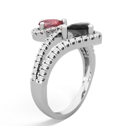 Pink Tourmaline Diamond Dazzler 14K White Gold ring R3000