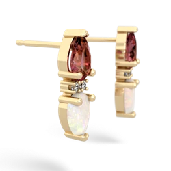 Pink Tourmaline Bowtie Drop 14K Yellow Gold earrings E0865