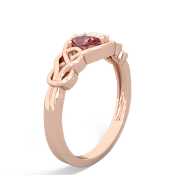 Pink Tourmaline Celtic Love Knot 14K Rose Gold ring R5420