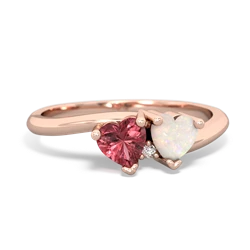 Pink Tourmaline Sweethearts 14K Rose Gold ring R5260