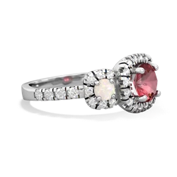 Pink Tourmaline Regal Halo 14K White Gold ring R5350