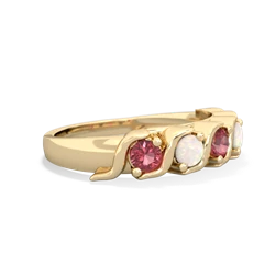 Pink Tourmaline Anniversary Band 14K Yellow Gold ring R2089