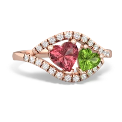 Pink Tourmaline Mother And Child 14K Rose Gold ring R3010