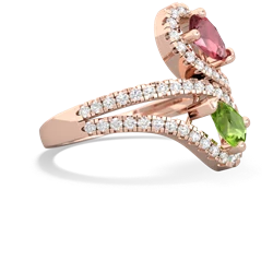 Pink Tourmaline Diamond Dazzler 14K Rose Gold ring R3000