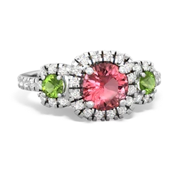 Pink Tourmaline Regal Halo 14K White Gold ring R5350