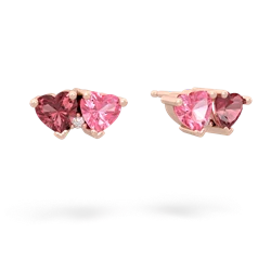 Pink Tourmaline Sweethearts 14K Rose Gold earrings E5260