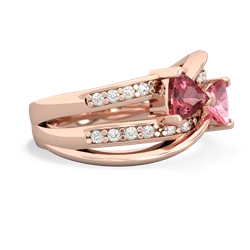 Pink Tourmaline Bowtie 14K Rose Gold ring R2360