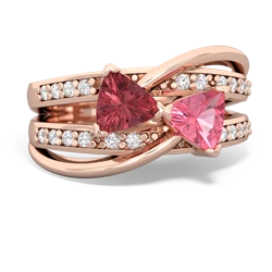 Pink Tourmaline Bowtie 14K Rose Gold ring R2360