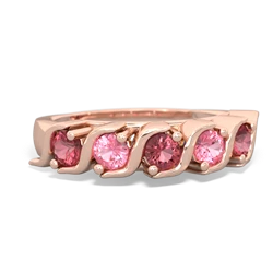 Pink Tourmaline Anniversary Band 14K Rose Gold ring R2089