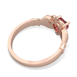 Pink Tourmaline Claddagh 14K Rose Gold ring R2370