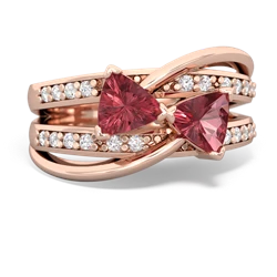 Pink Tourmaline Bowtie 14K Rose Gold ring R2360