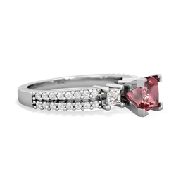 Pink Tourmaline Classic 5Mm Square Engagement 14K White Gold ring R26435SQ