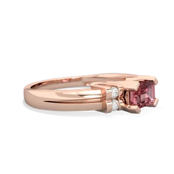 Pink Tourmaline Art Deco East-West 14K Rose Gold ring R2590