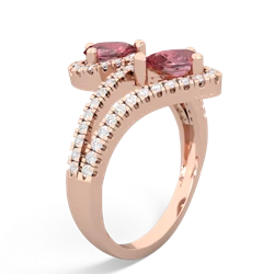 Pink Tourmaline Diamond Dazzler 14K Rose Gold ring R3000