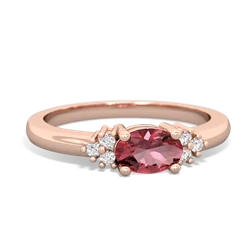 Pink Tourmaline Simply Elegant East-West 14K Rose Gold ring R2480